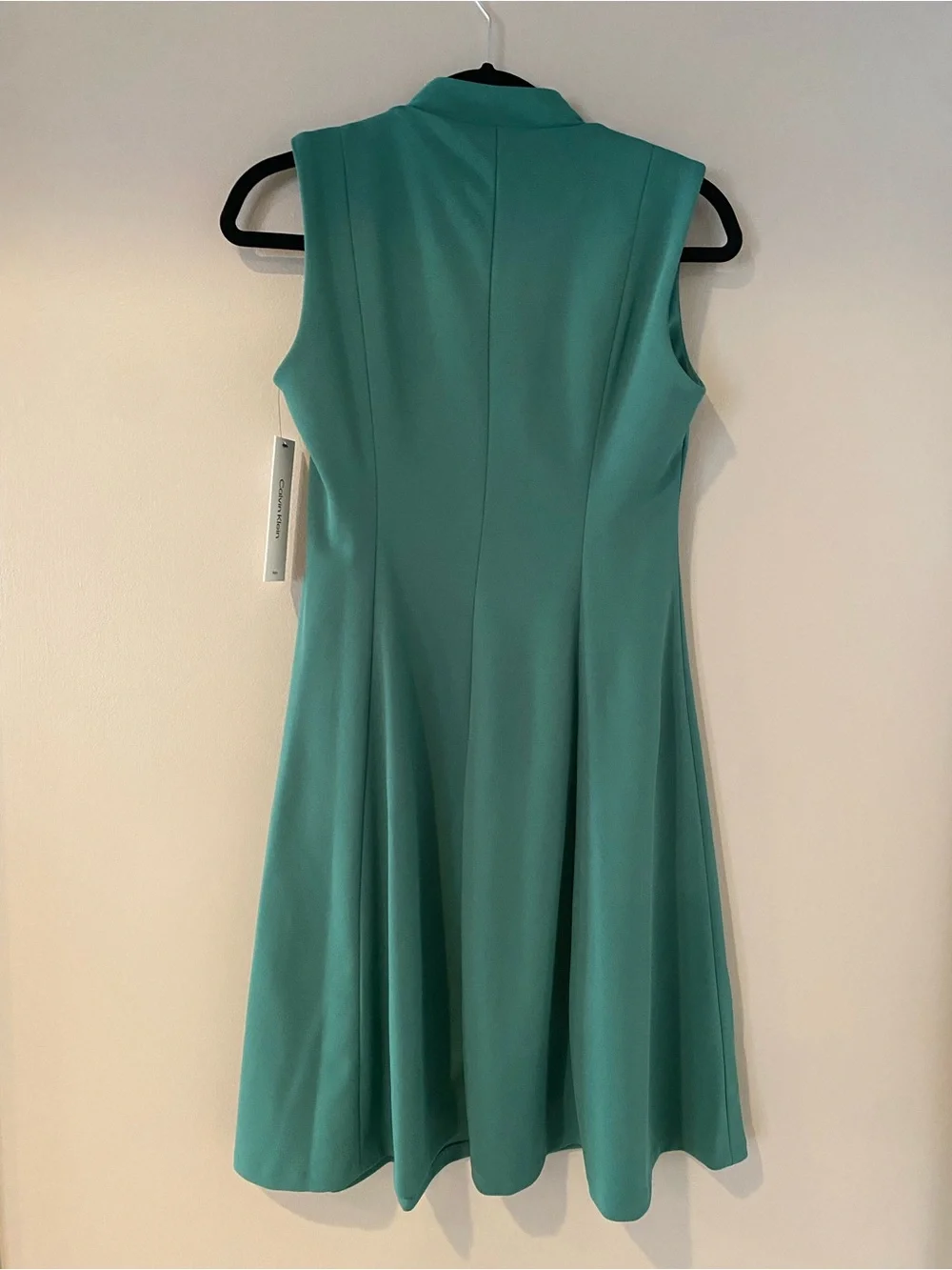 Calvin Klein Teal V-Neck A-Line Dress